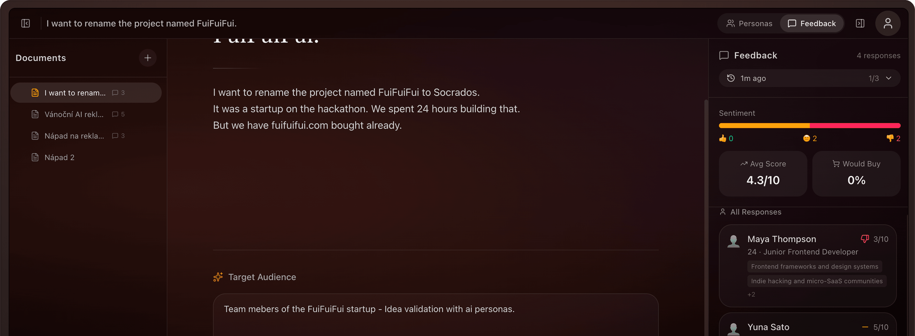 Socrados App Interface